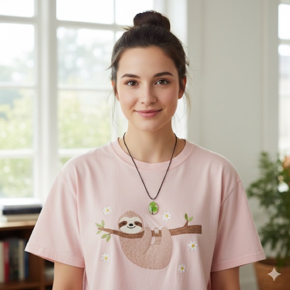 The Tree Of Life Natural Dry Flower Cord Necklace